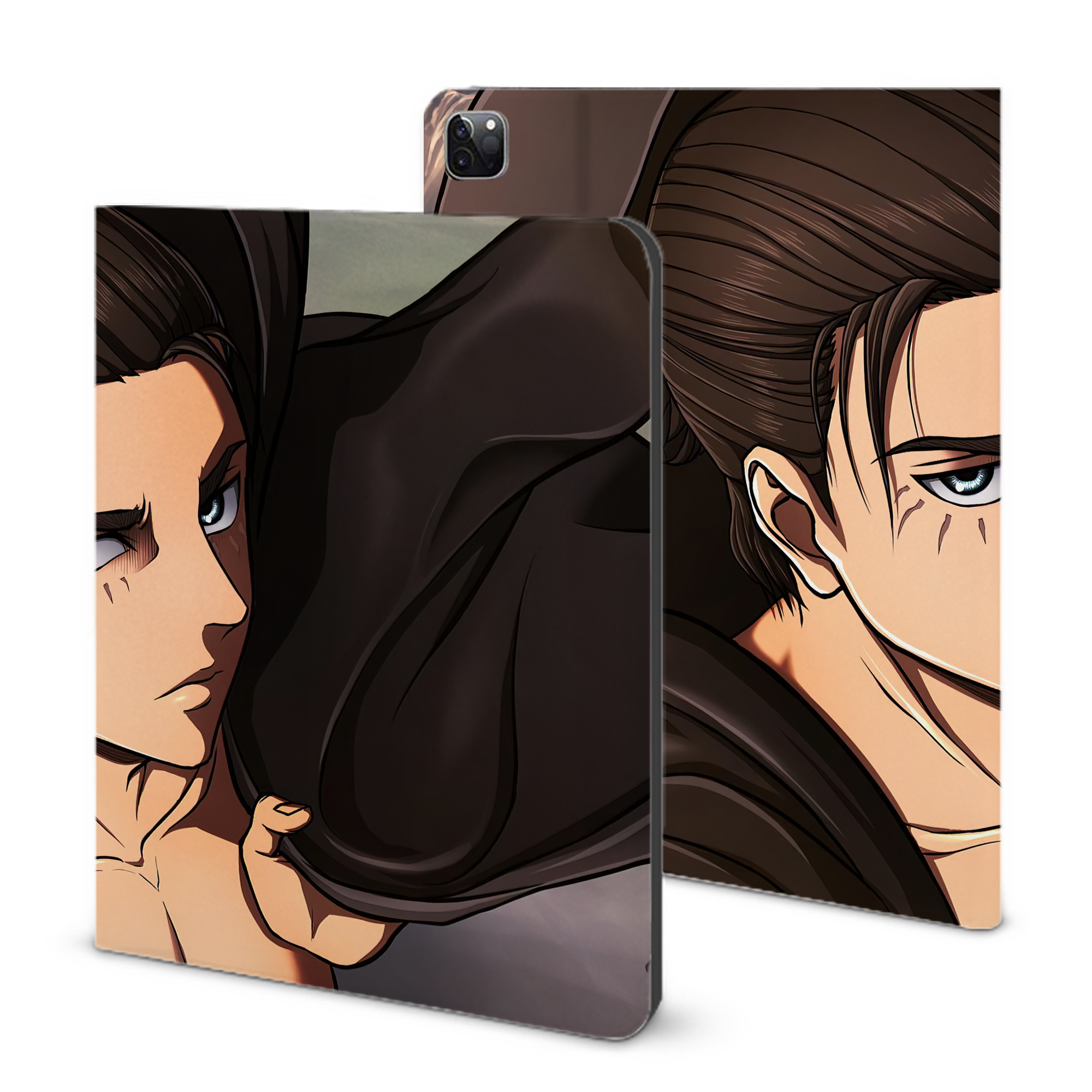 （画像用） 進撃の巨人 Attack on Titan IPad ケース ブック型 PUレザー TPU 耐衝撃 軽量 薄型 ペン収納なし 全面保護 IPad 各モデル対応